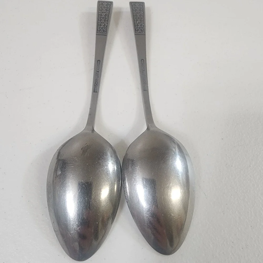 vintage Continental Stainless Steel Japan  Large Tablespoons set of 2